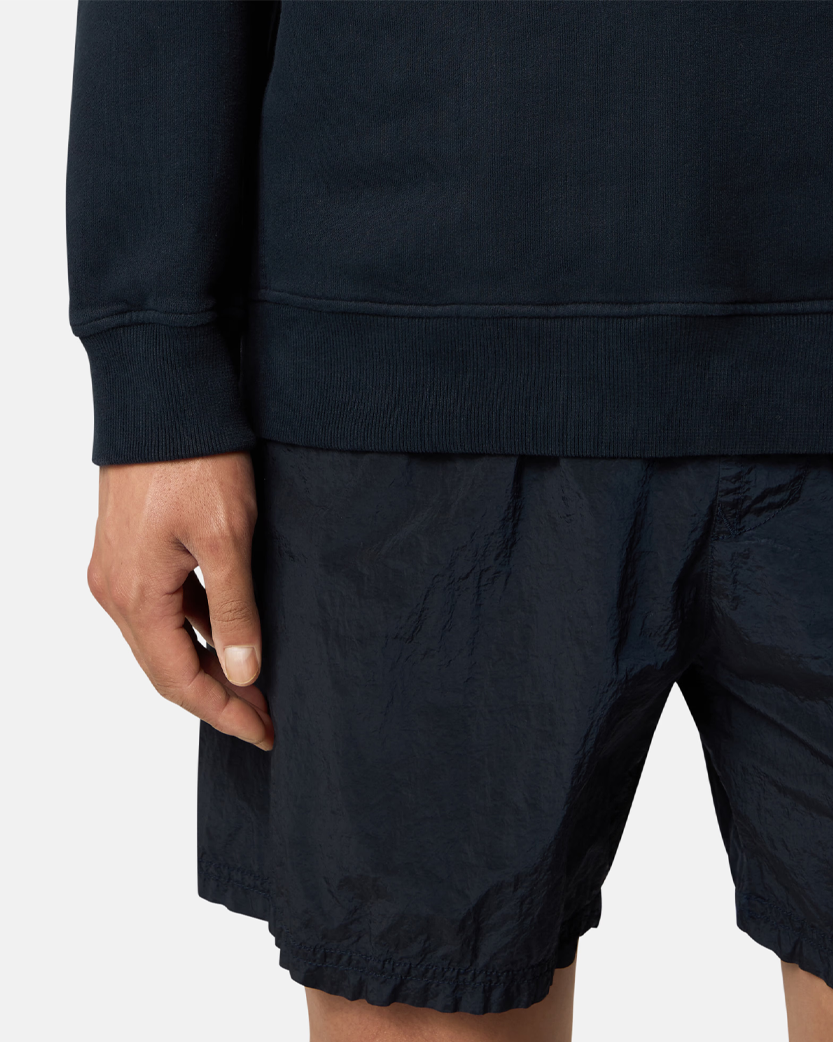 Stone Island 6100028 BRUSHED ORGANIC COTTON FLEECE Sweatshirt Navy Blue