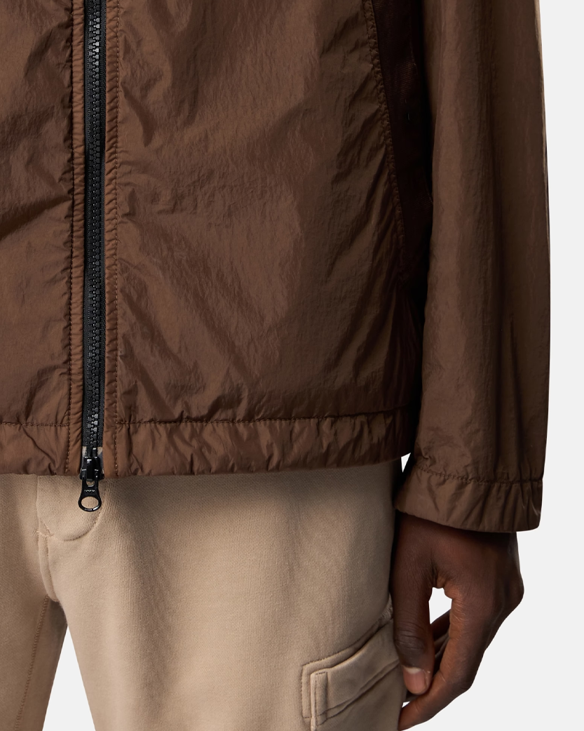 Stone Island 4100001 CRINKLE REPS NY Hooded Jacket Umber
