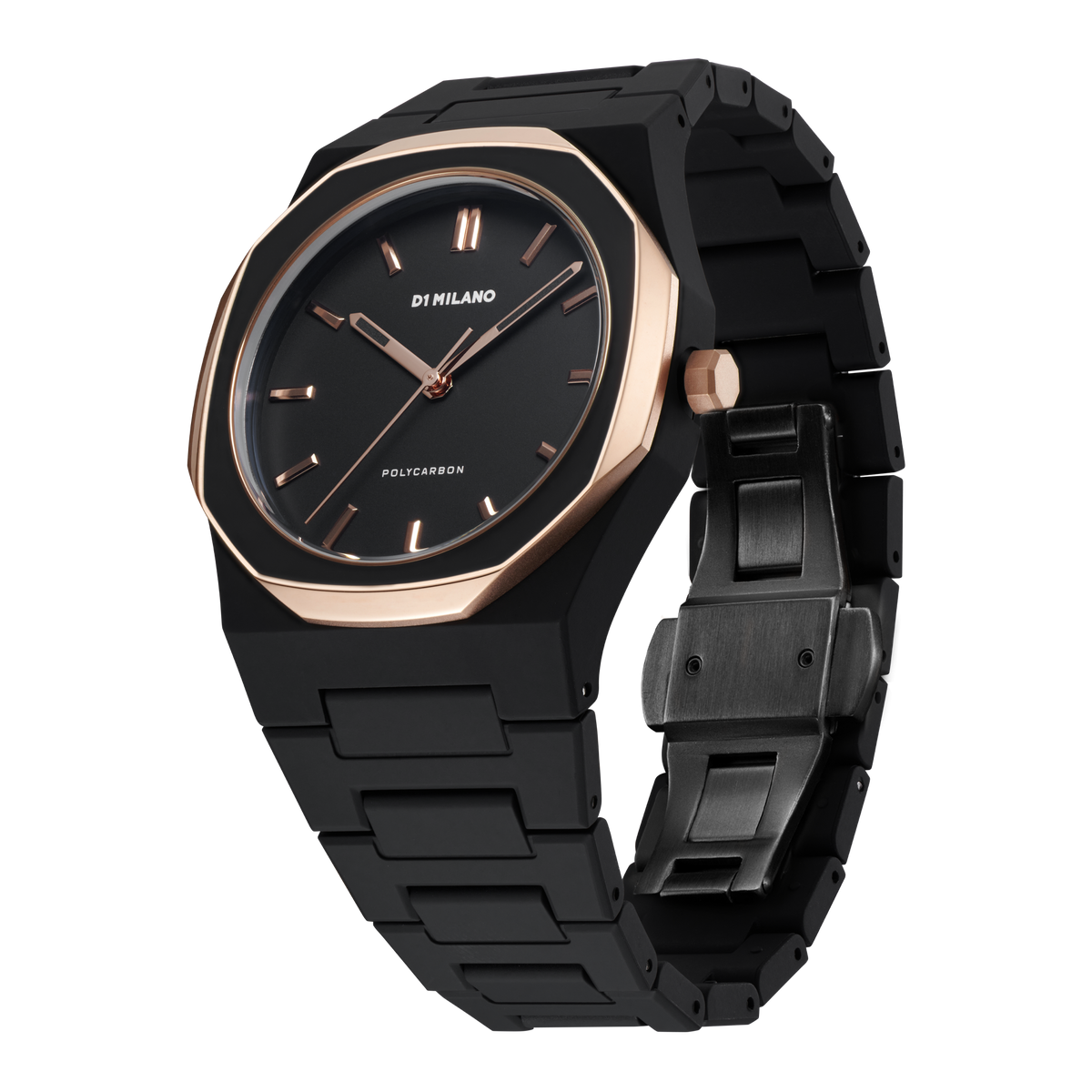 D1 Milano Polycarbon Bracelet 40.5 mm Black Mesh PCBJ35
