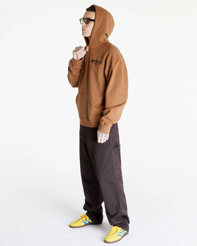 Carhartt WIP Onyx Script Hoodie Hamilton Brown