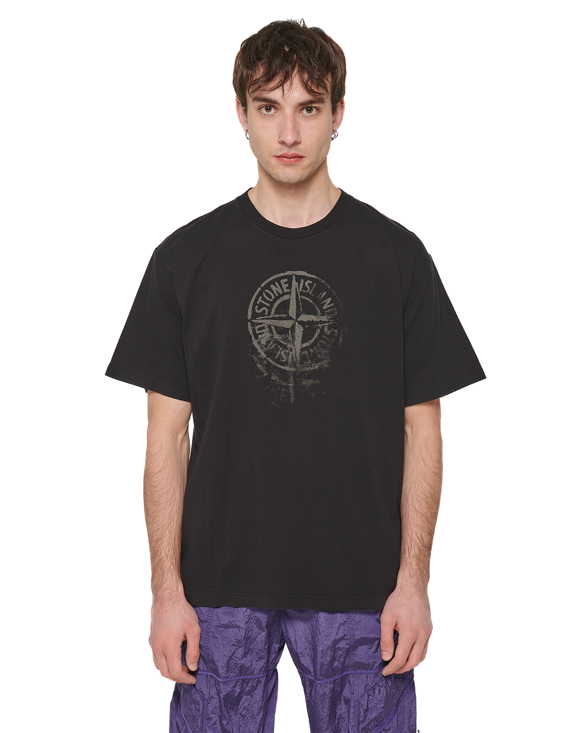 Stone Island 2RC87 Logo Fade T-shirt Black