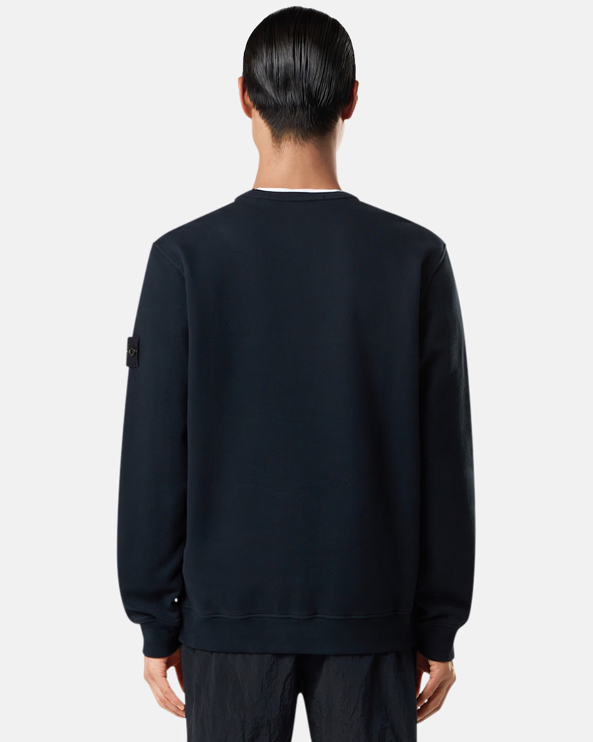 Stone Island 6100028 BRUSHED ORGANIC COTTON FLEECE Sweatshirt Navy Blue