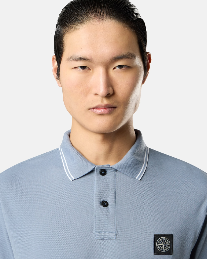 Stone Island 2200010 ORGANIC COTTON PIQUE Polo T-Shirt Avio Blue