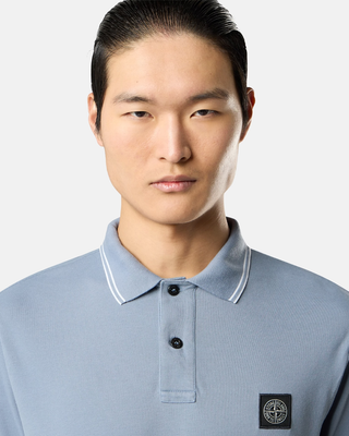 Stone Island 2200010 ORGANIC COTTON PIQUE Polo T-Shirt Avio Blue