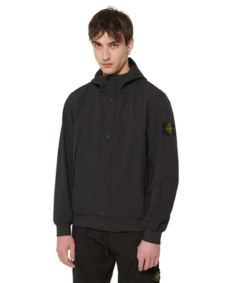 Stone Island 40227 Light Soft Shell-R Jacket Black