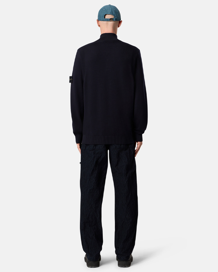 Stone Island 5100002 STRETCH RWS WOOL Sweater Navy Blue