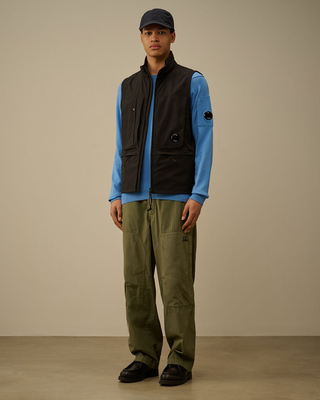 C.P. Company C.P. Shell-R Hooded Vest Black 18CMVE132A005968A
