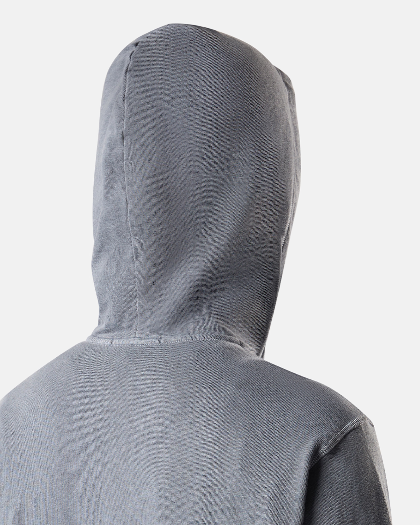 Stone Island 6100021 MALFILE FLEECE 'OLD' EFFECT Full Zip Hoodie Avio Blue