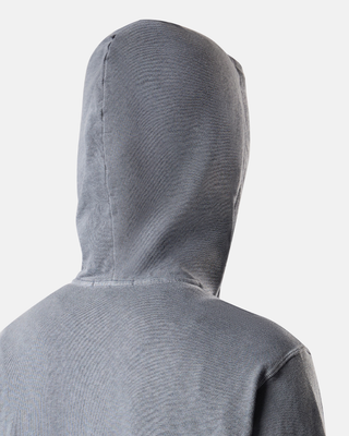 Stone Island 6100021 MALFILE FLEECE 'OLD' EFFECT Full Zip Hoodie Avio Blue