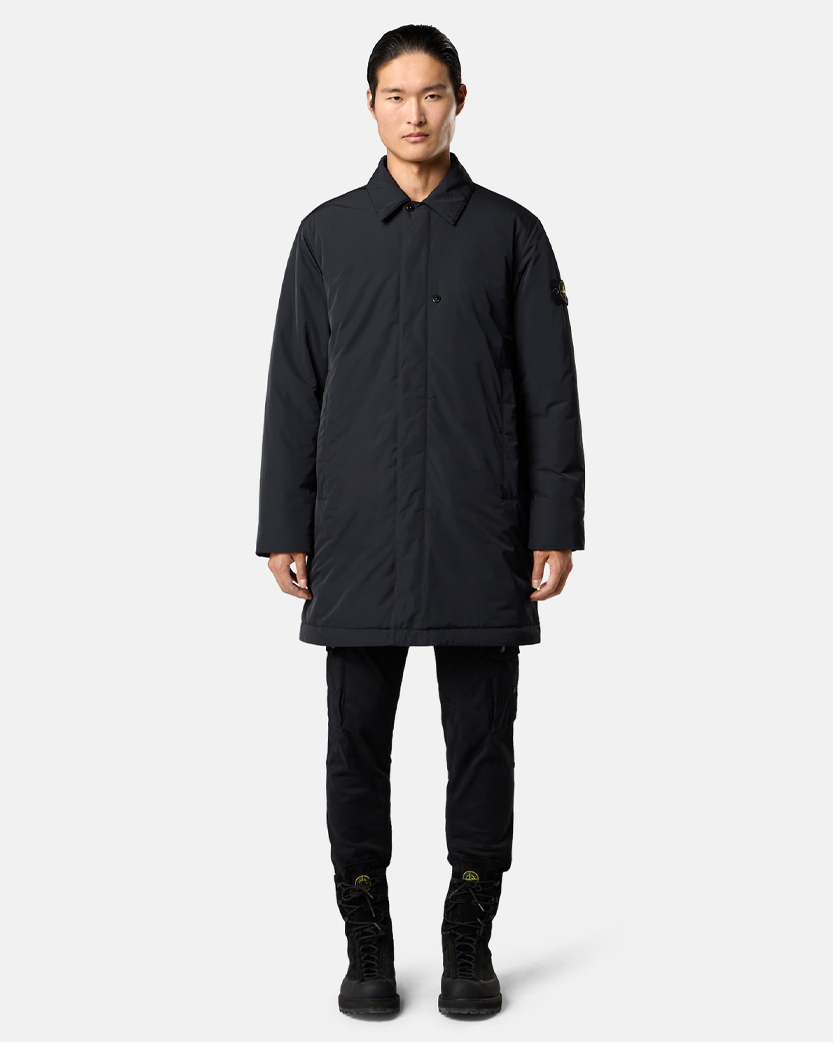 Stone Island 7100007 MICRO TWILL Padded Coat Black