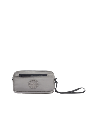 Stone Island 9200917 NYLON METAL IN ECONYL® Padded Zip Pouch Pearl Grey