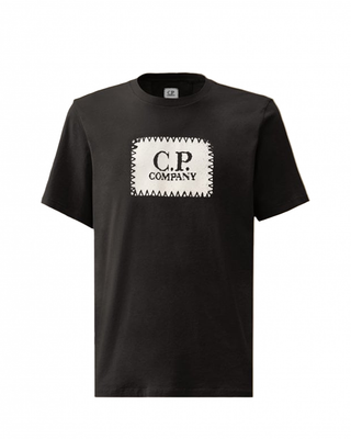 C.P. Company Logo Label T-Shirt Black 18CMTS029A005100W