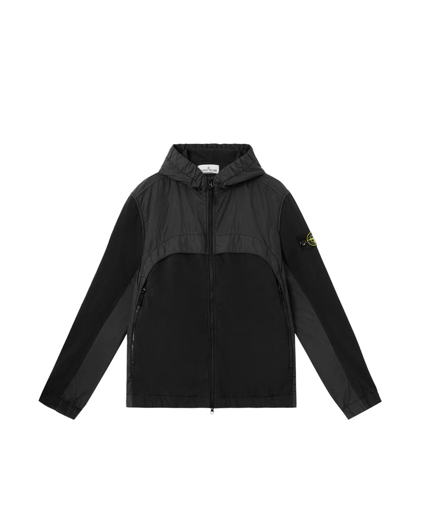Stone Island 4100041 CRINKLE REPS R-NY Hooded Jacket Black