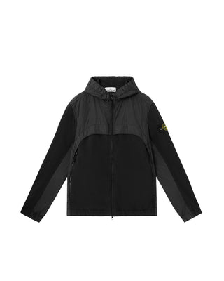Stone Island 4100041 CRINKLE REPS R-NY Hooded Jacket Black