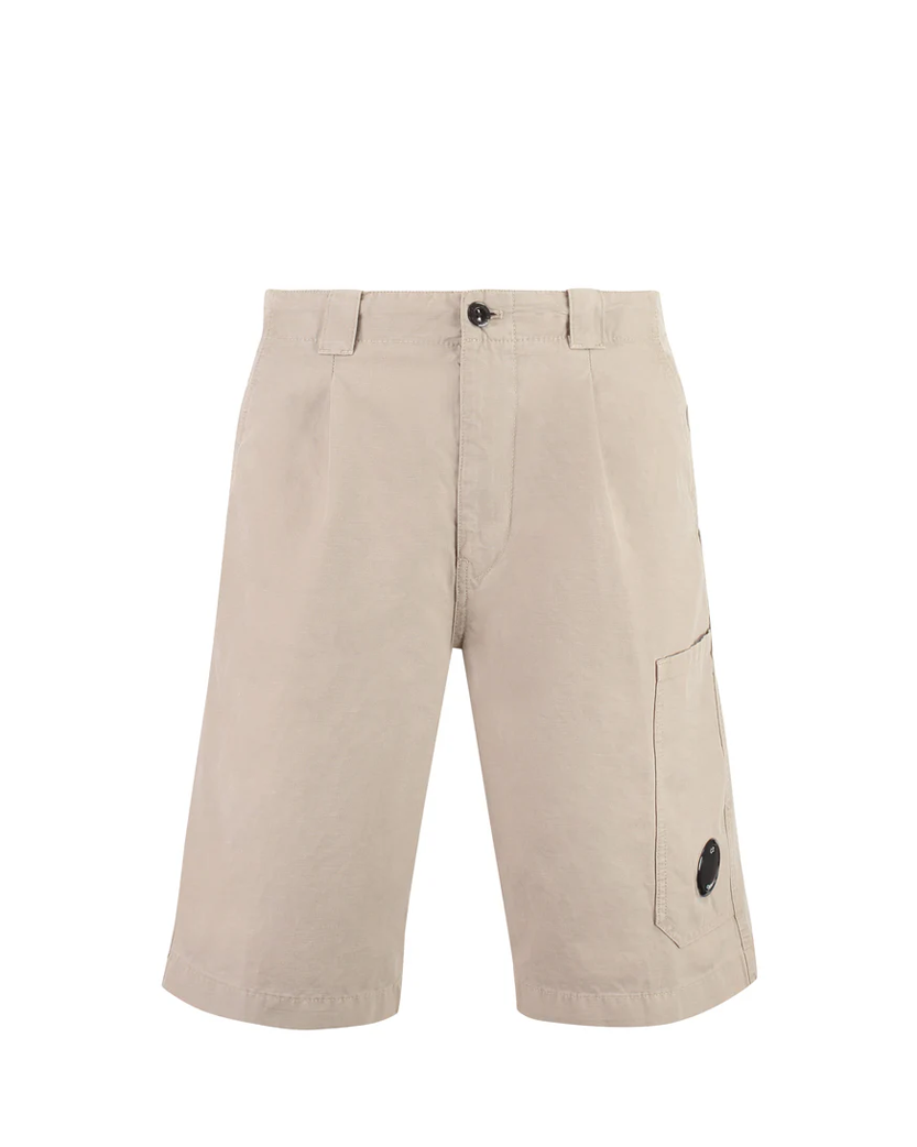 C.P. Company Cotton Linen Utility Shorts Beige 14CMBE266A006505G