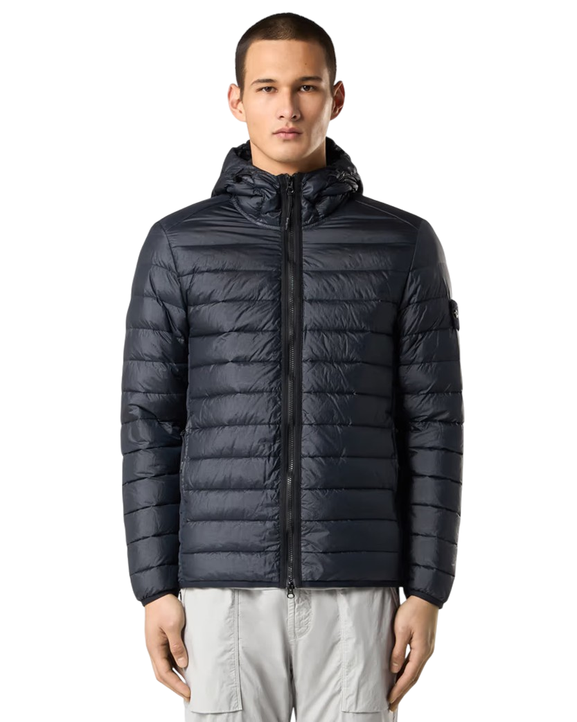 Stone Island 4100403 Loom Woven Chambers Nylon Down TC Jacket Blue