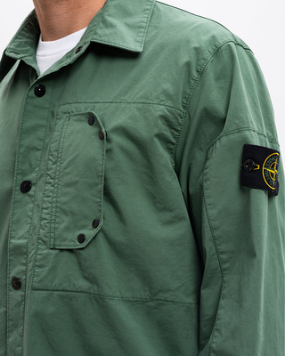 Stone Island 11910 SUPIMA COTTON TWILL STRETCH-TC Overshirt Sage Green