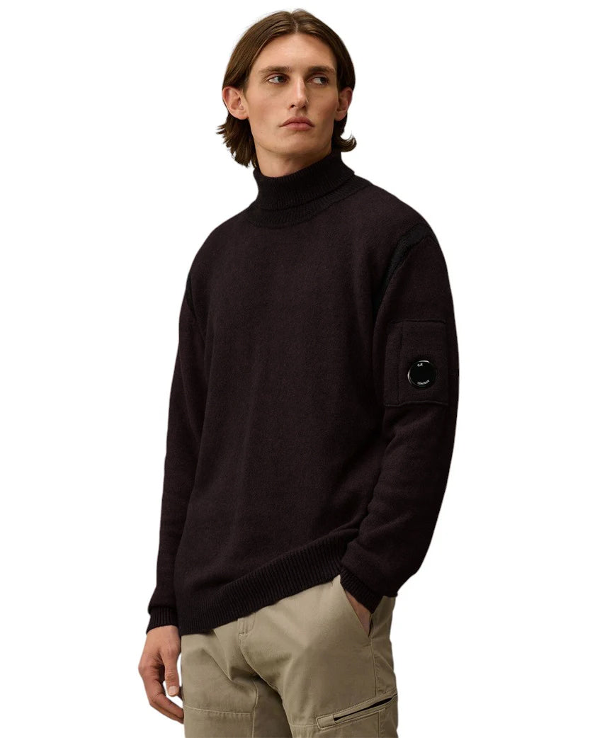 C.P. Company Wool Turtleneck Sweater Black 17CMKN257A006170A