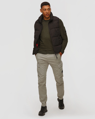 C.P. Company Full Zip Down Vest Black