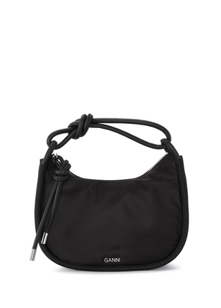 Ganni Knot Baguette Handbag Black