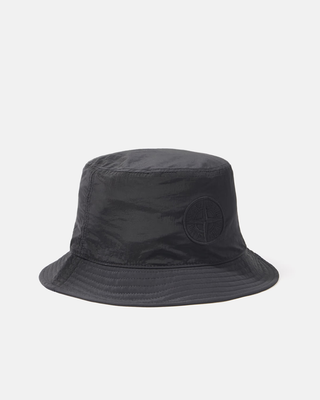 Stone Island 9100009 Nylon Metal Logo Bucket Black