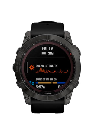 Garmin Fenix 7X Sapphire Solar Carbon Gray DLC Titanium with Black Band 010-02541-11