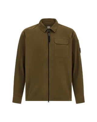 C.P. Company Gabardine Zip Overshirt Green RCCMOS705A110143G