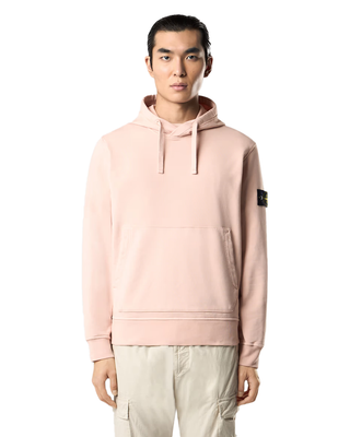 Stone Island 6100045 Organic Cotton Fleece Hoodie Pink