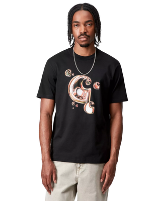Carhartt WIP Solar Chrome C-Logo T-Shirt Black