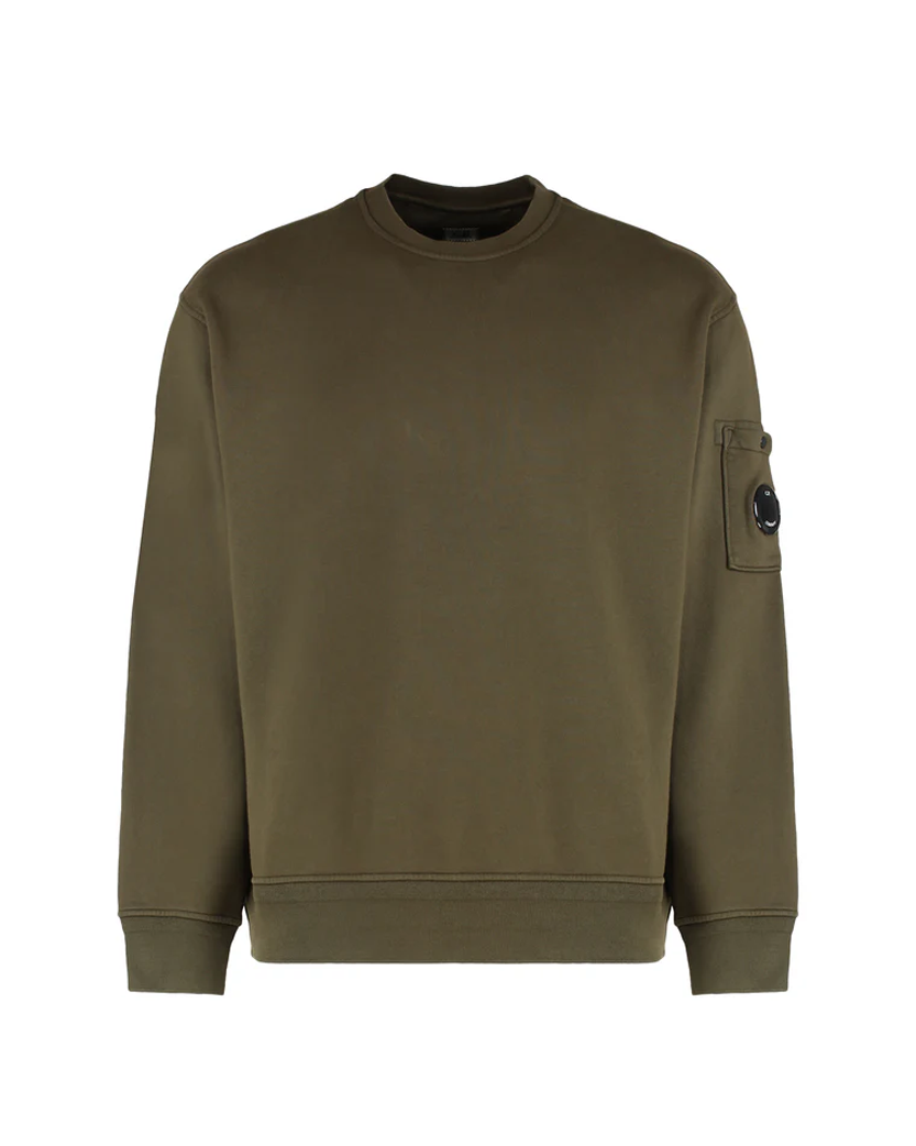 C.P. Company Cotton Crew-Neck Sweatshirt Green 18CMSS098A110044G