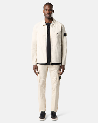 Stone Island 3100303 Brushed Organic Cotton Canvas 'OLD' Effect Pants Sand