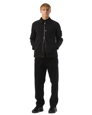 Stone Island 3100008 ORGANIC PANAMA COTTON 'OLD' EFFECT Pants Black