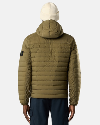 Stone Island 4100107 SEAMLESS TUNNEL NYLON DOWN-TC Hooded Down Jacket Military Green