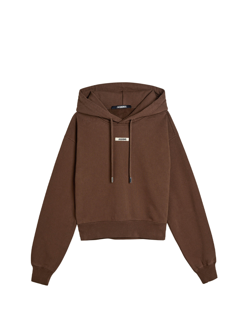 Jacquemus Gros Grain Hoodie Brown