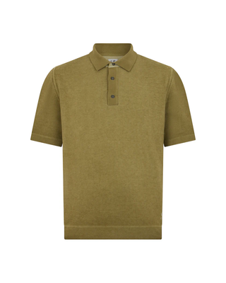 C.P. Company Cotton Crepe Double Dyed Polo Dried Herb Green 20CMKN204A110646S