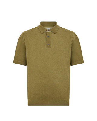 C.P. Company Cotton Crepe Double Dyed Polo Dried Herb Green 20CMKN204A110646S