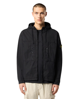 Stone Island 4100091 SUPIMA Cotton Twill Stretch-TC Jacket Black