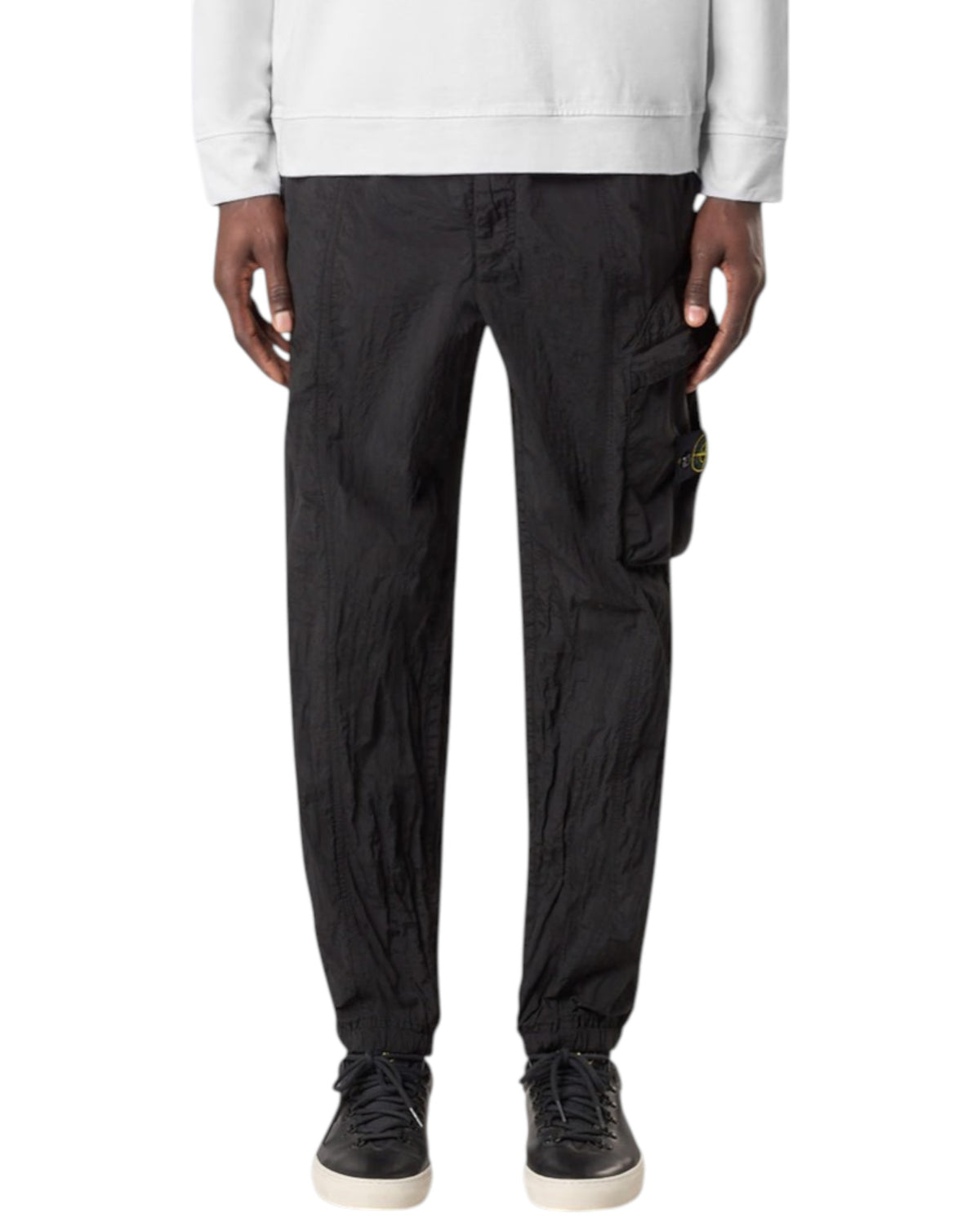 Stone Island 3100006 NYLON METAL IN ECONYL® Cargo Trousers Black