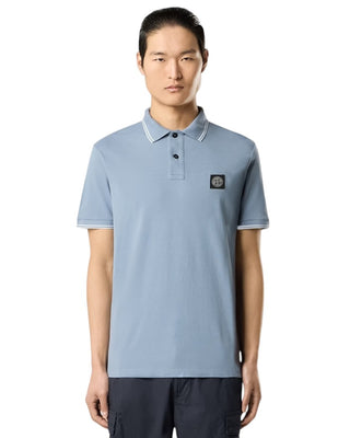 Stone Island 2200010 ORGANIC COTTON PIQUE Polo T-Shirt Avio Blue