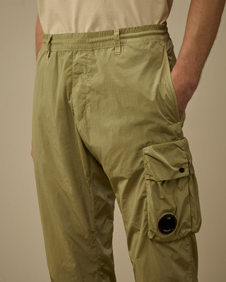 C.P. Company Chrome-R Ergonomic Cargo Lens Pants Moss Grey Green 20CMPA032A005904G