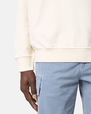 Stone Island 6100001 COTTON FLEECE Sweatshirt ‘Outline Compass’ Print Ivory