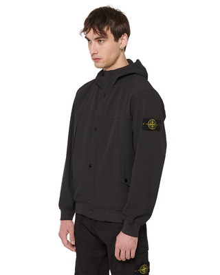 Stone Island 40227 Light Soft Shell-R Jacket Black