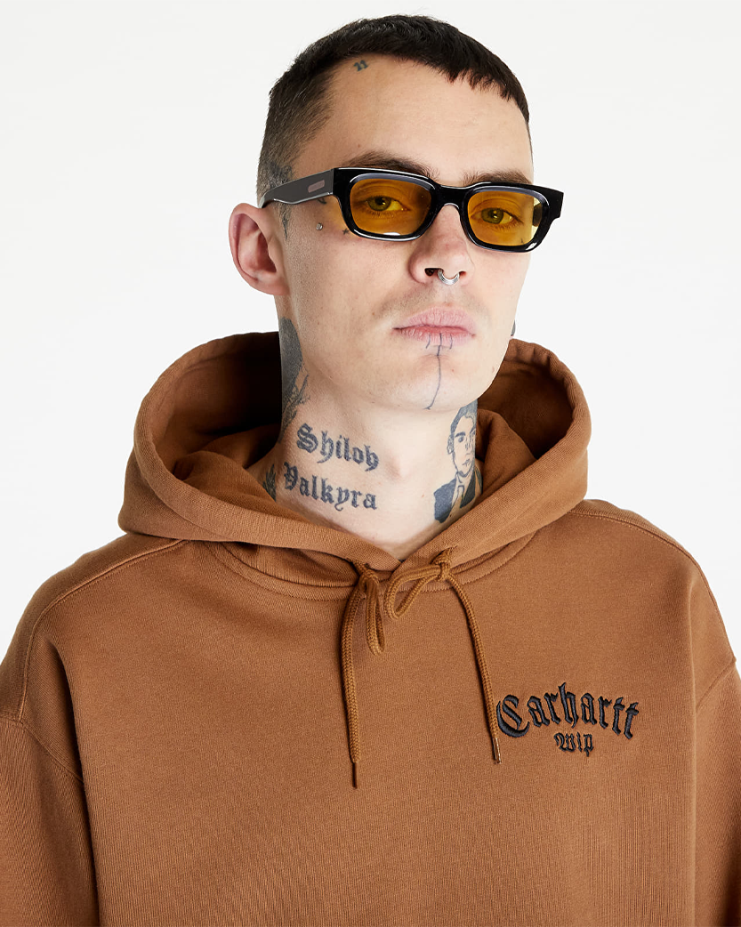 Carhartt WIP Onyx Script Hoodie Hamilton Brown