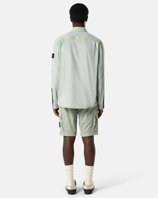 Stone Island L100019 STRETCH ORGANIC COTTON TWILL Cargo Bermuda Shorts Sage Green