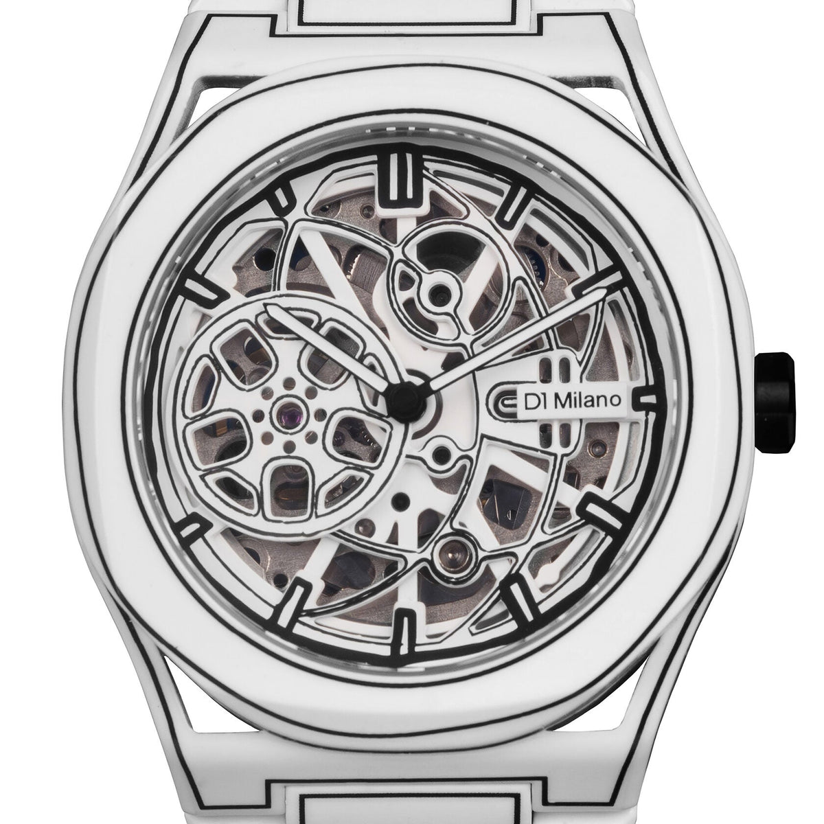 D1 Milano Skeleton White Sketch 40.5 mm SKBJ20