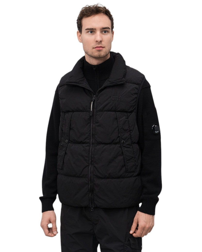 C.P. Company Full Zip Down Vest Black