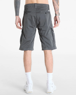 C.P. Company Stretch Sateen Cargo Lens Shorts Gunmetal Grey 20CMBE746A005694G