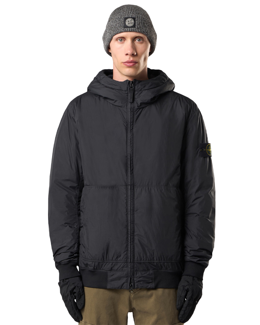 Stone Island 4100013 CRINKLE REPS NY RECYCLED NYLON Padded Jacket Black