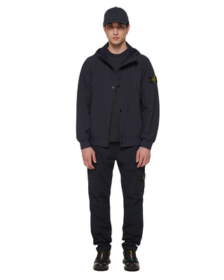 Stone Island 40227 Light Soft Shell-R Jacket Dark Blue