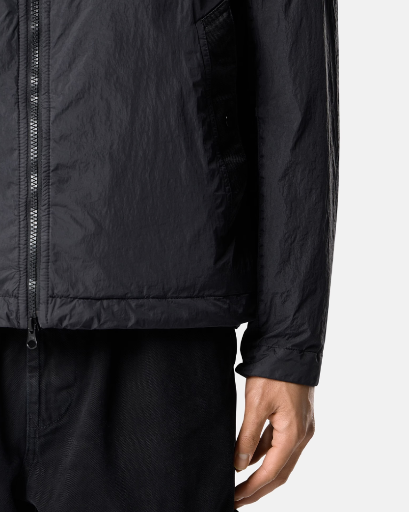 Stone Island 4100001 CRINKLE REPS NY Hooded Jacket Black
